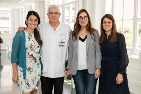 Dra. Laia Fernández-Barat, Dr. Antoni Torres, Victoria Alcaraz y Dra. Rosanel Amaro