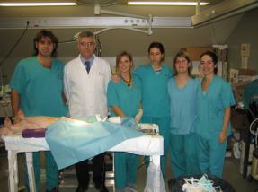 Dr. Oriol Sibila, Dr. Antoni Torres i resta d’equip experimental.