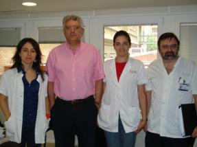 Dr. Antoni Torres, Dr. José Antonio Martínez, Raquel Piñer and Encarnación Moreno.