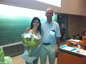 Laia Fernández Barat amb el Prof. Niels Høiby a Eurobiofilms 2011